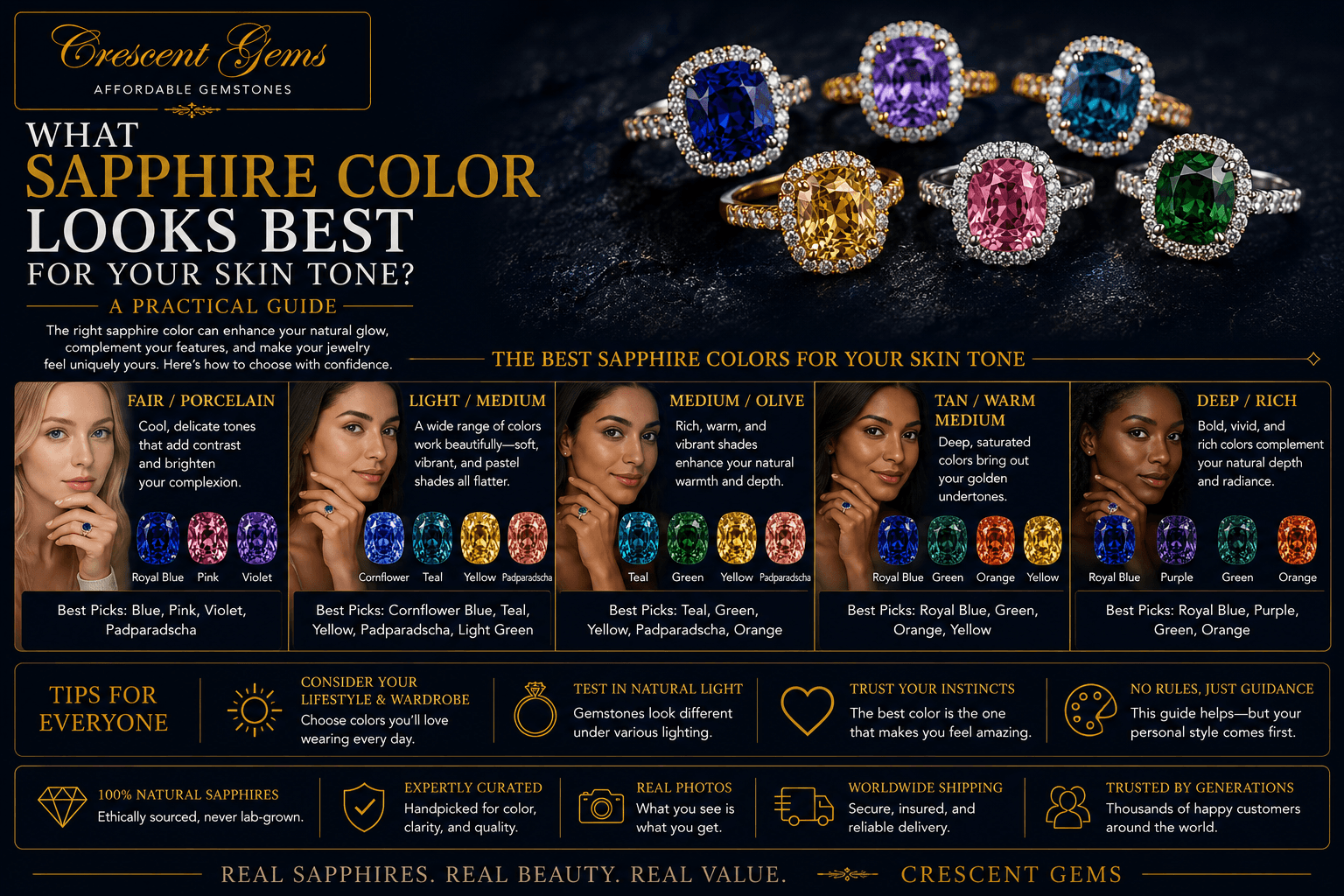 What Sapphire Color Looks Best for Your Skin Tone? A Practical Guide