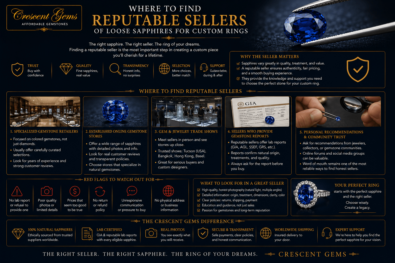 Where to Find Reputable Sellers of Loose Sapphires for Custom Rings