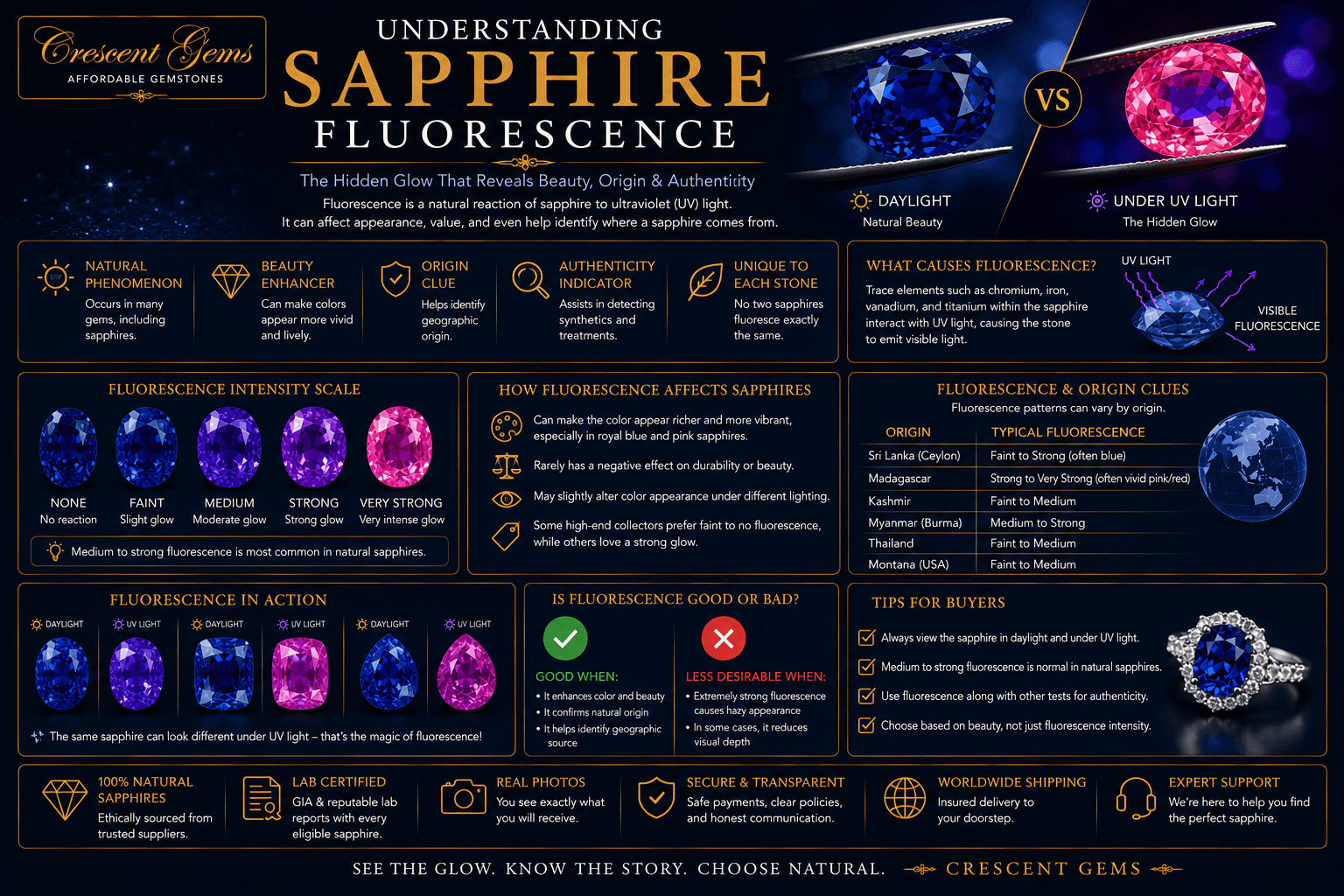 Understanding Sapphire Fluorescence