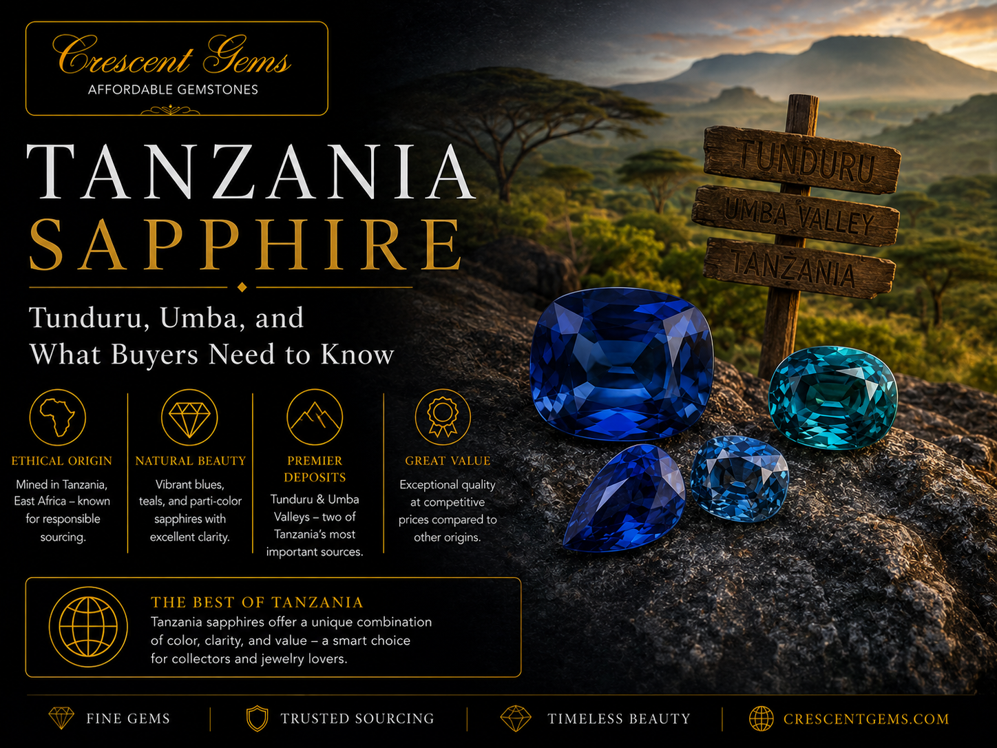 Tanzania Sapphire — Tunduru, Umba