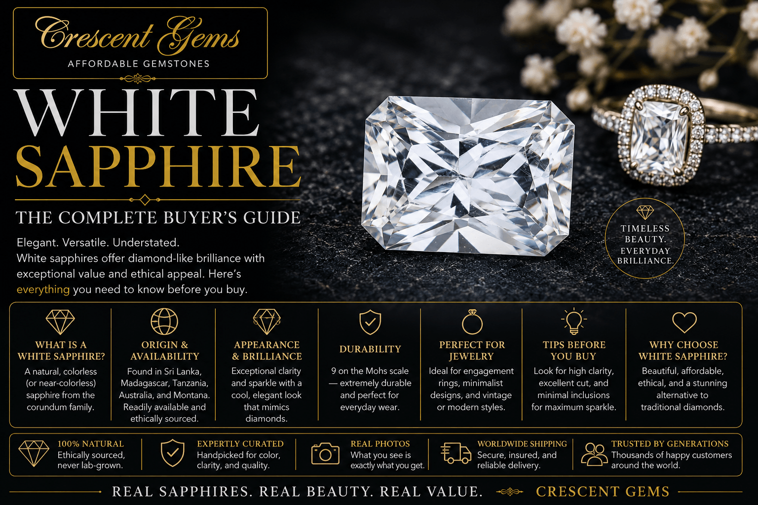 White Sapphire — The Complete Buyer's Guide to the Diamond Alternative That Actually Holds Up