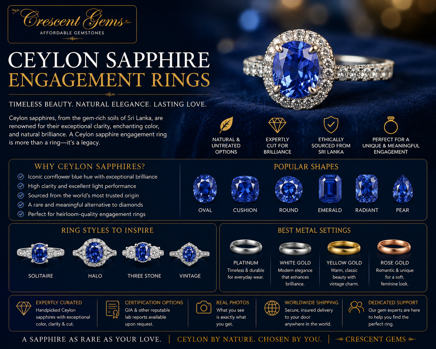 Ceylon Sapphire Engagement Rings: How to Choose the Right Stone, Directly from the Source