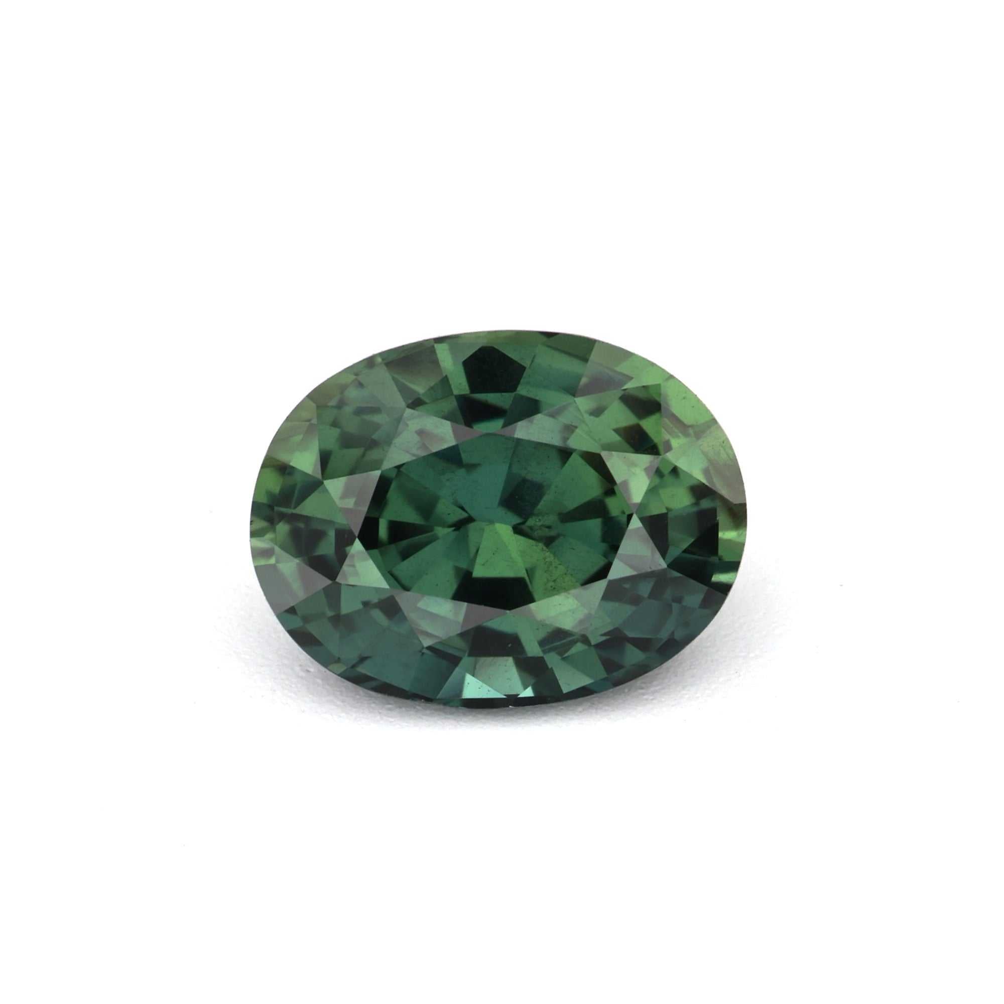 1.24ct unheated natural green sapphire gemstone with excellent clarity and brilliance
