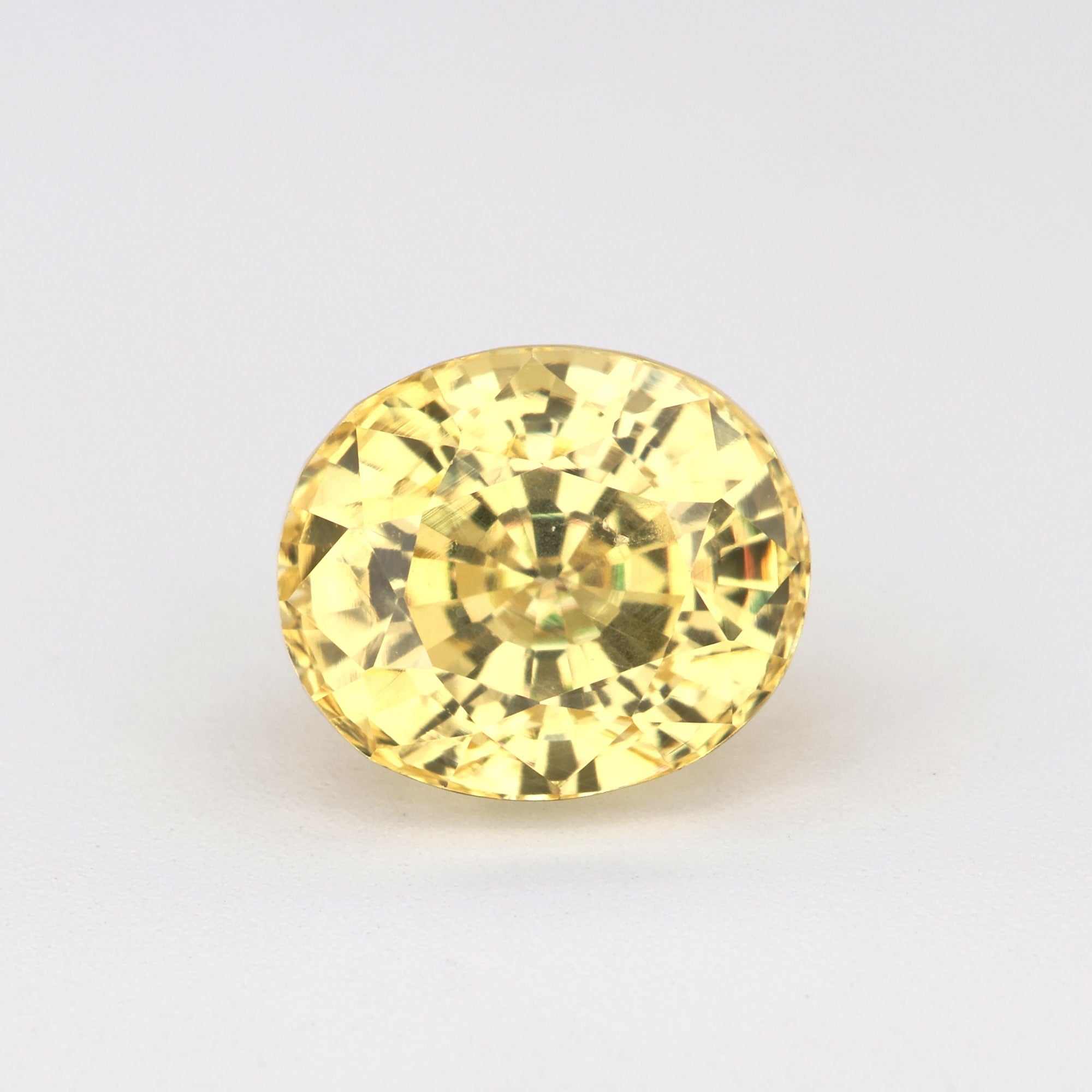 2.10 ct unheated yellow sapphire gemstone with natural brilliance and clarity