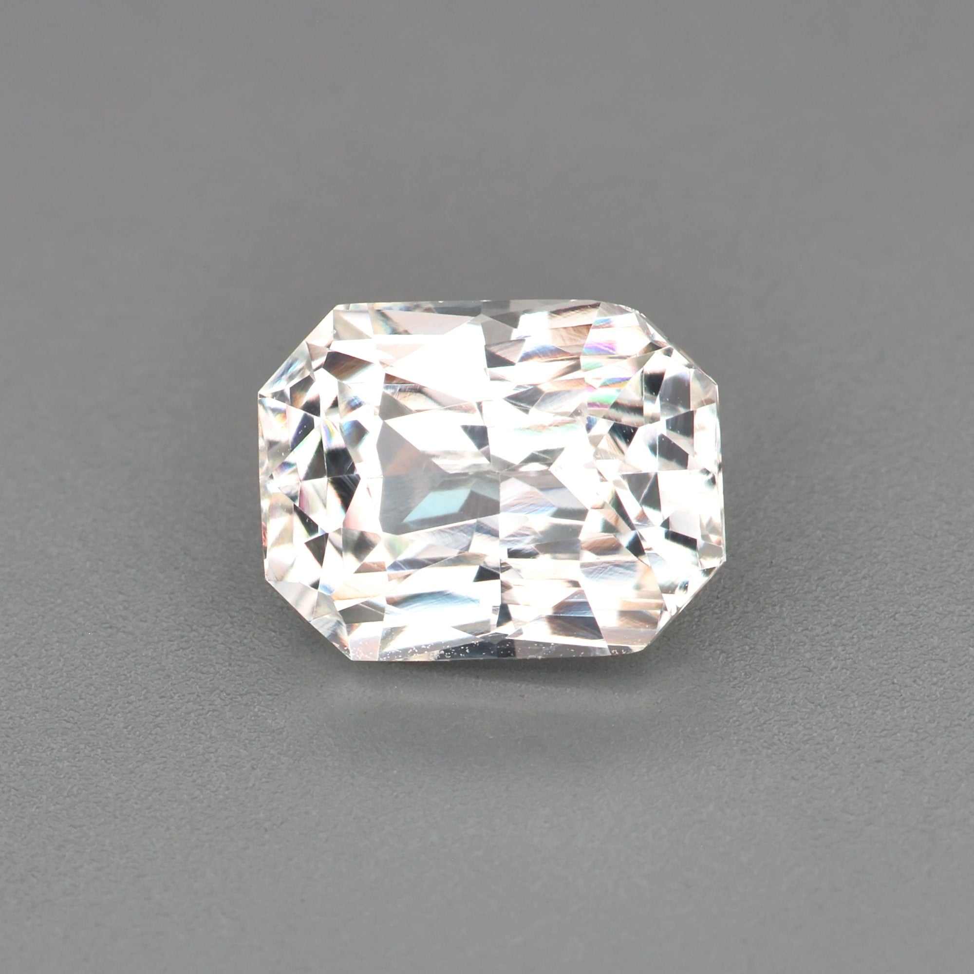 1.13 ct untreated white sapphire gemstone with brilliant clarity and sparkle