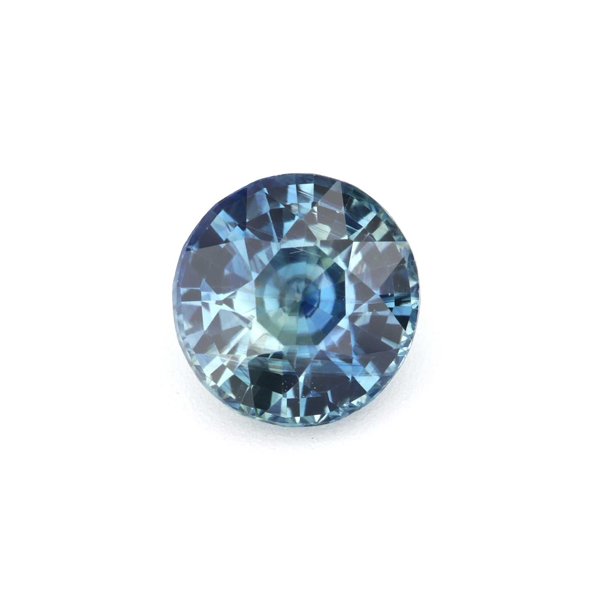 1.08 ct unheated teal sapphire gemstone with brilliant blue-green hues and expert cut