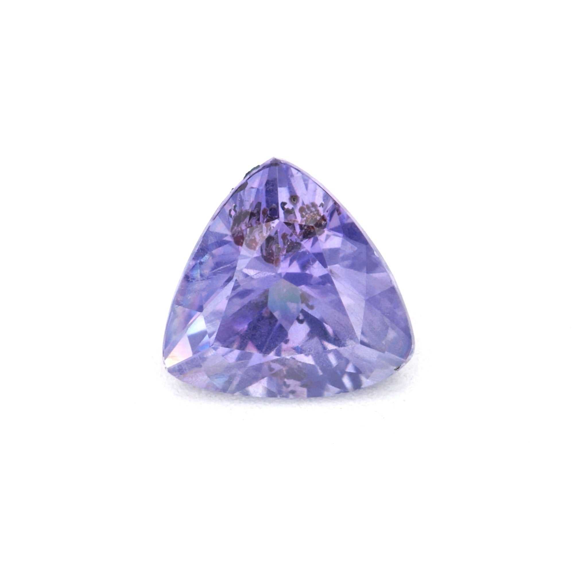 0.61 carat unheated violet sapphire gemstone with rich color and excellent clarity