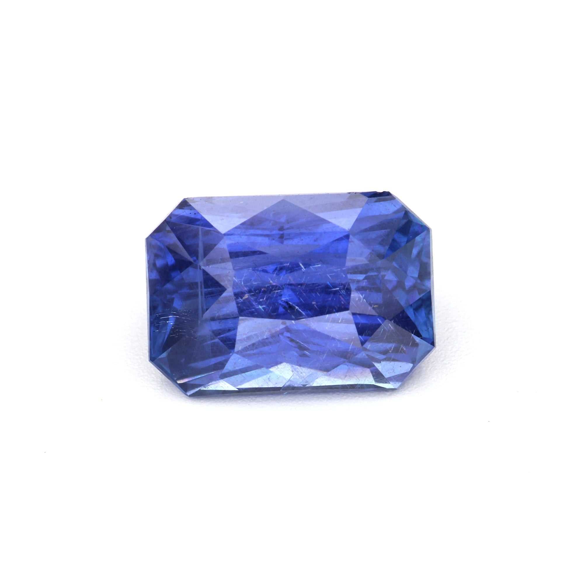 2.008 ct natural unheated Ceylon blue sapphire gemstone with brilliant cut and deep blue hue