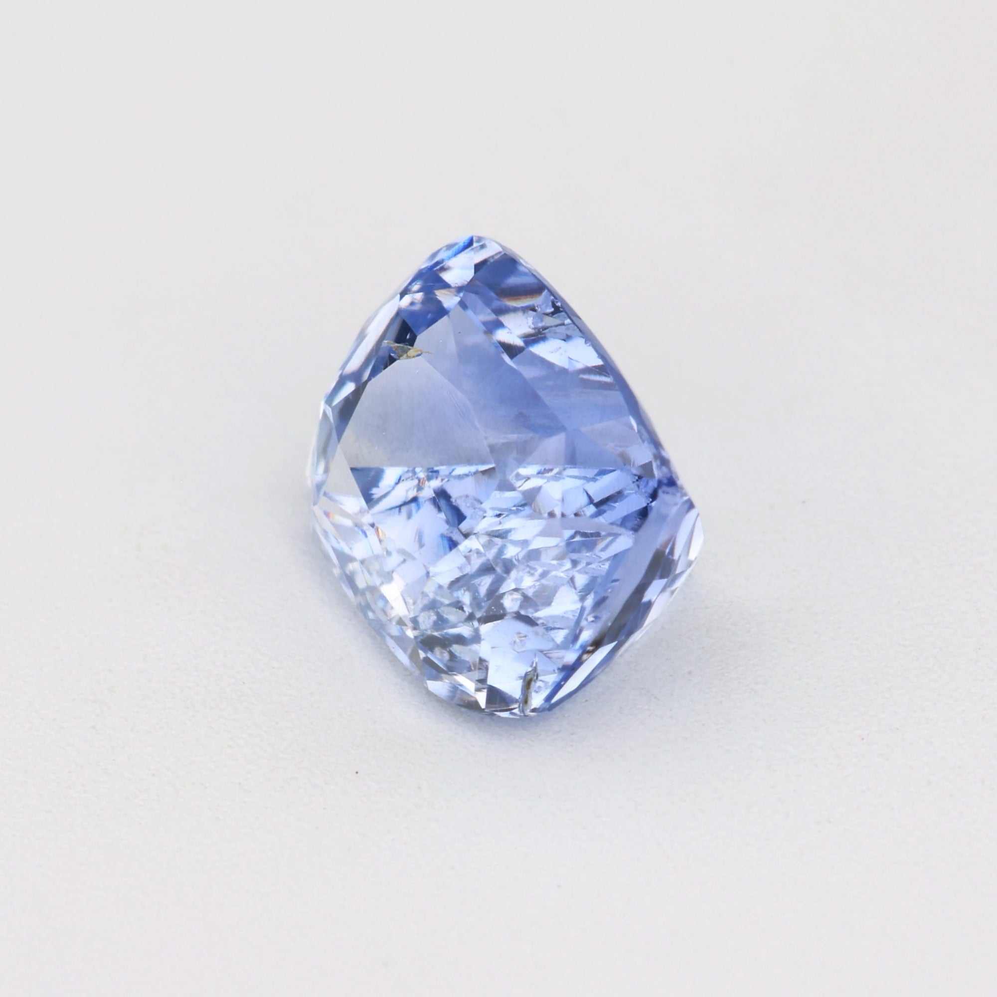 1.14 ct pale blue sapphire gemstone, unheated, natural, brilliant cut, perfect for custom jewelry and engagement rings