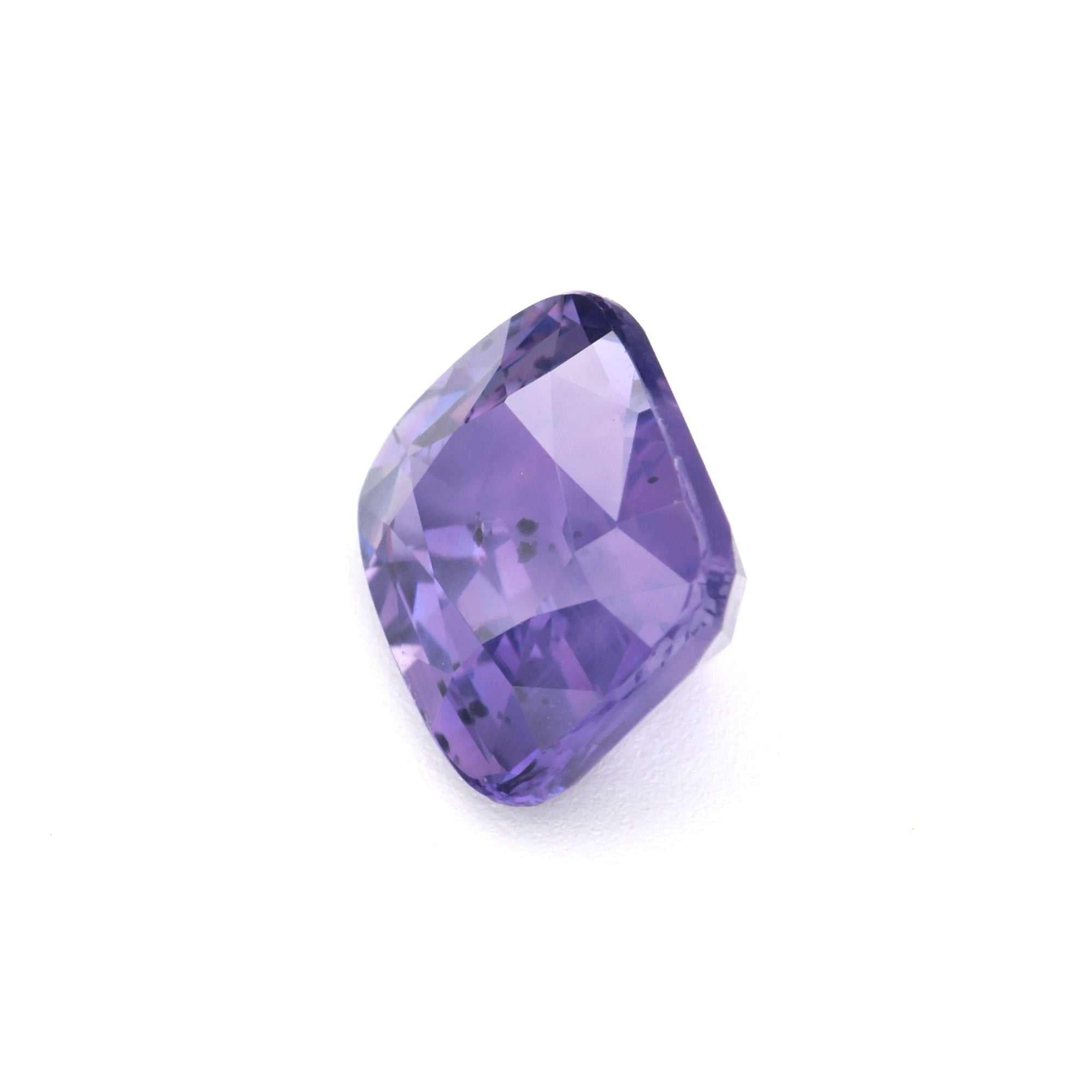 1.29ct violet sapphire gemstone unheated with vivid purple color and excellent clarity from Sri Lanka