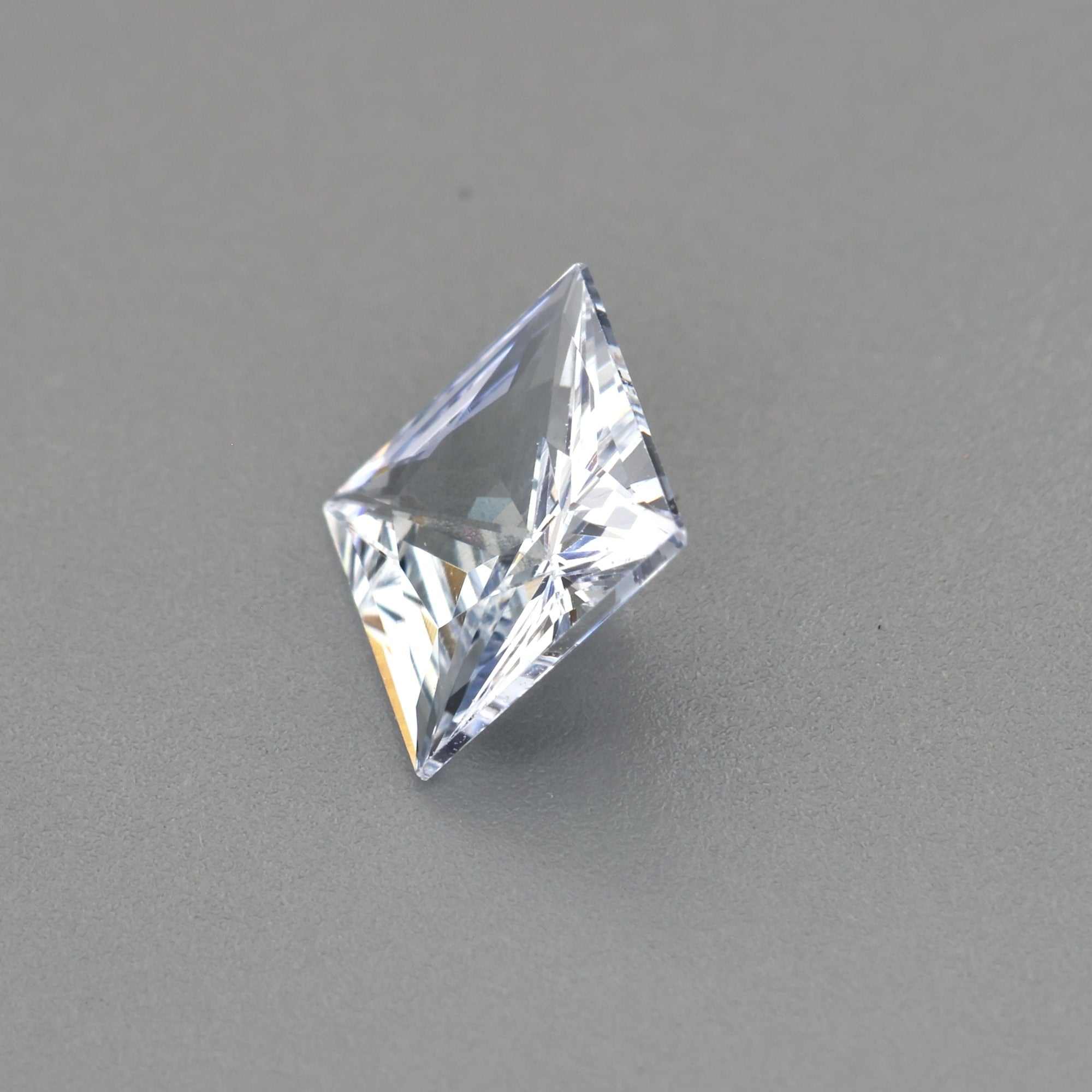 0.61 ct untreated white sapphire gemstone with excellent clarity and brilliant sparkle, perfect diamond substitute for elegant jewelry designs
