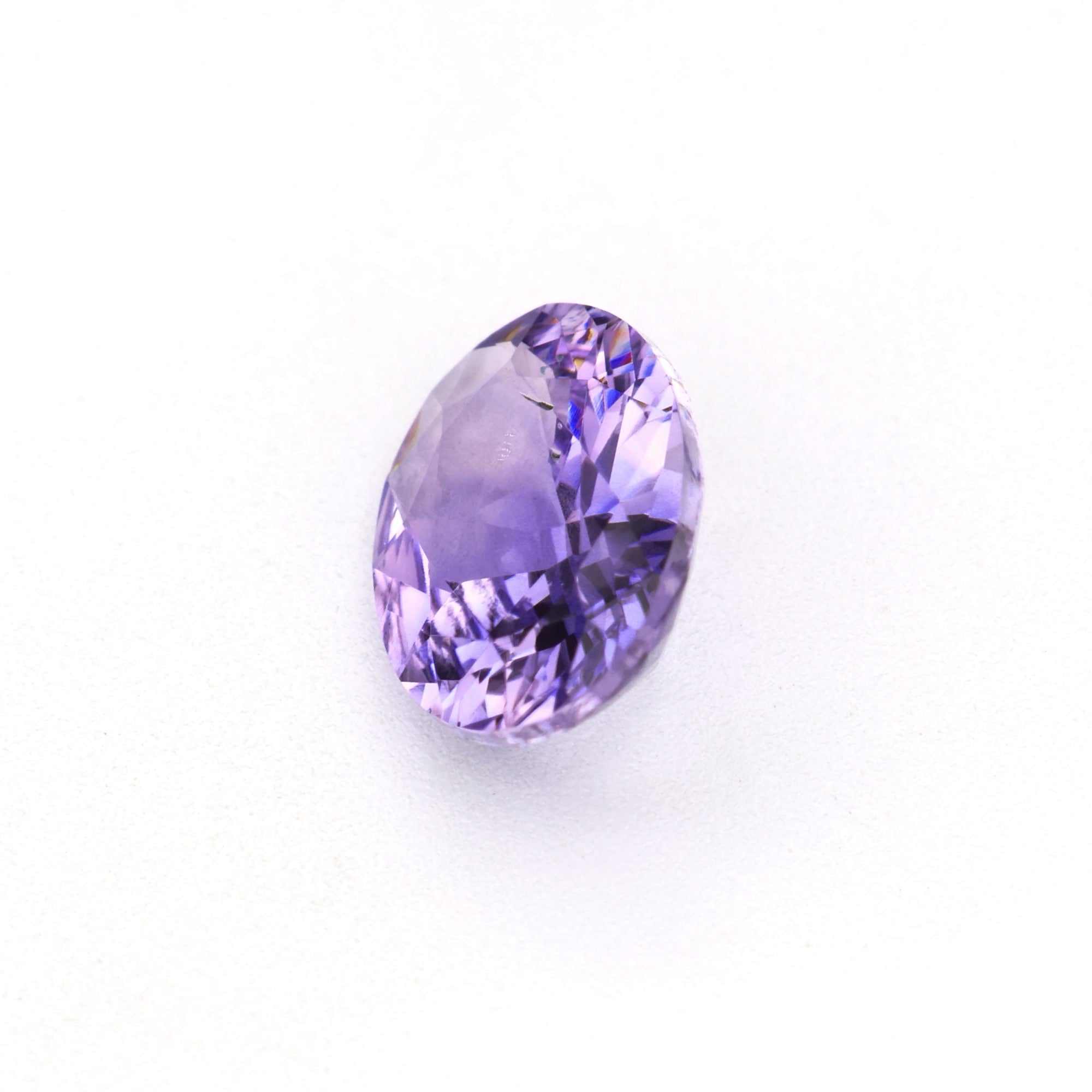 0.83 ct unheated violet sapphire gemstone with deep purple hue and excellent clarity