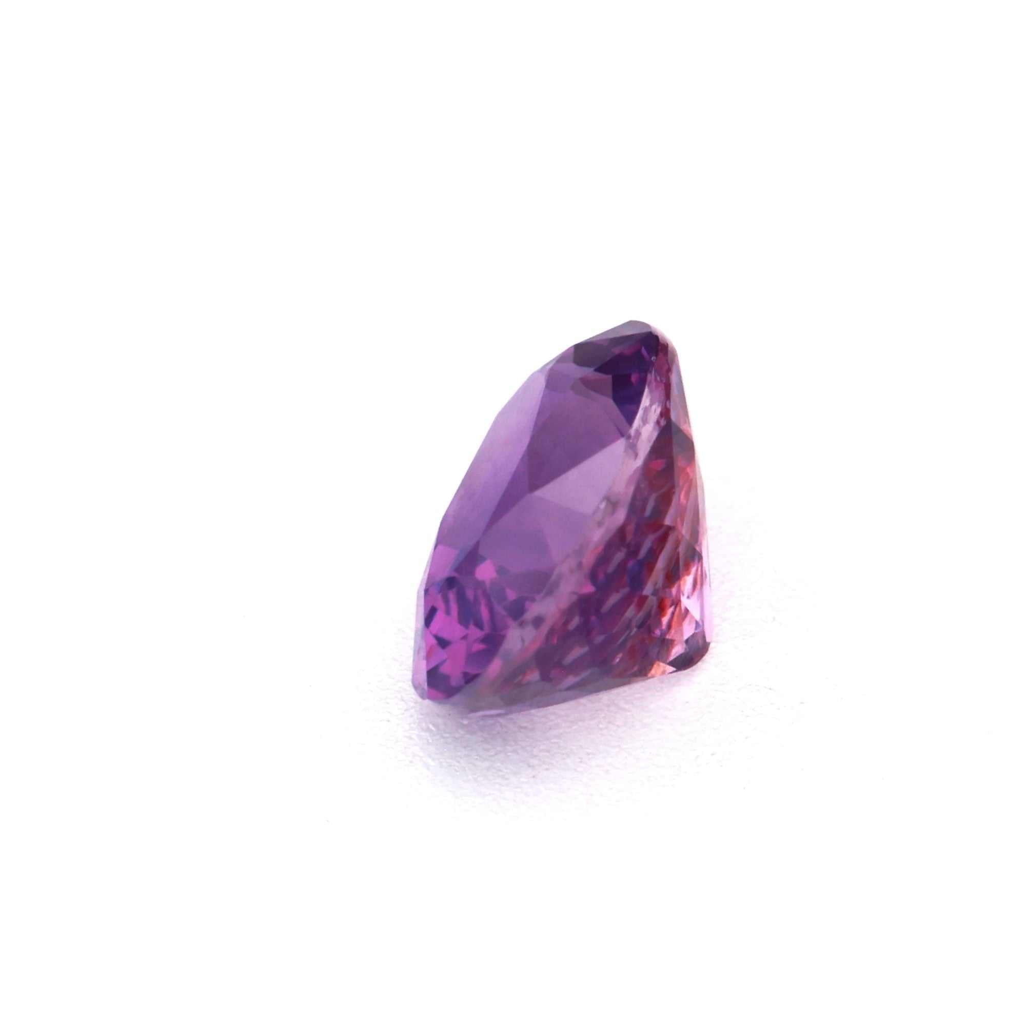 0.54ct natural unheated pink sapphire gemstone with purplish pink hue and excellent clarity
