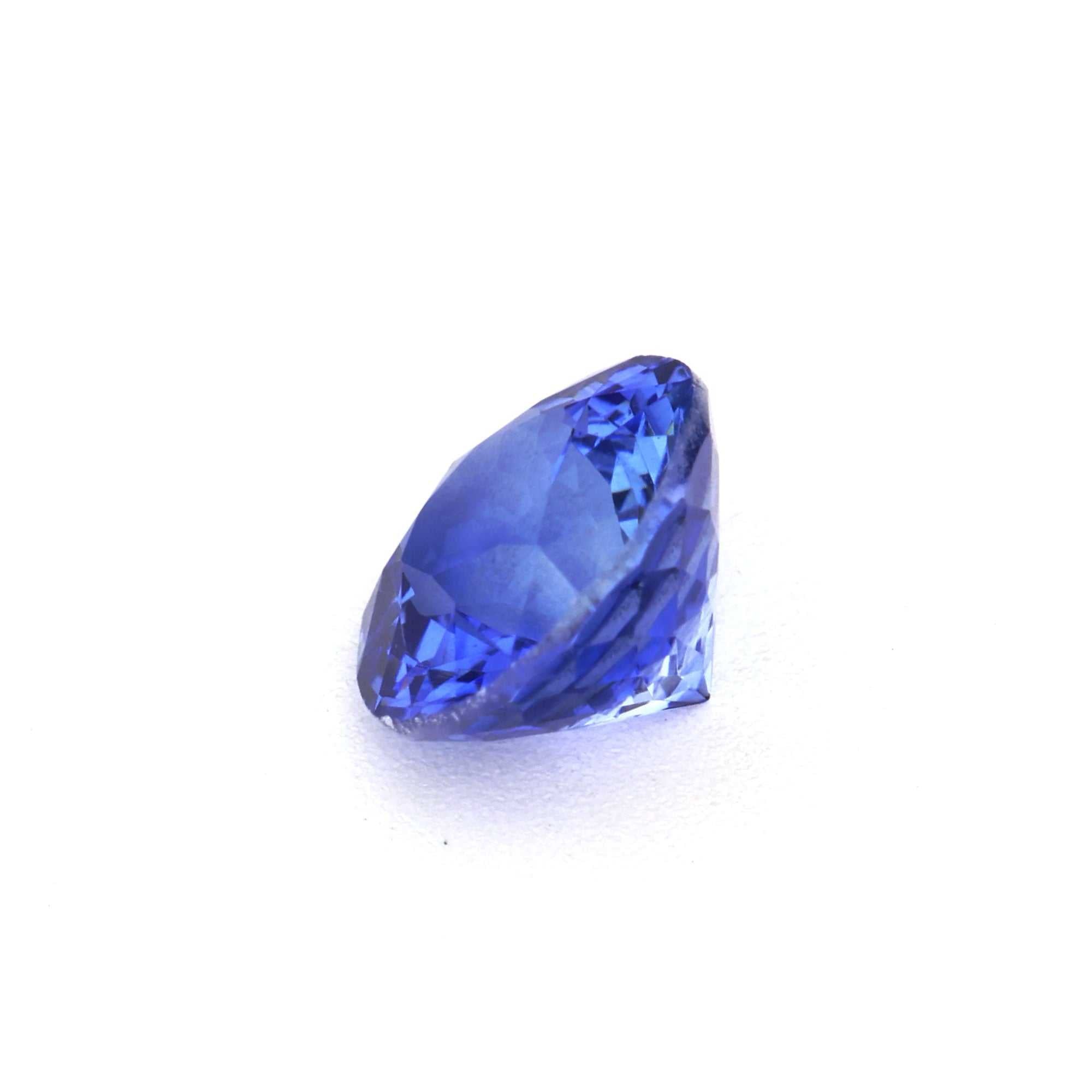 0.64 Ct blue sapphire stone with brilliant clarity and deep Ceylon blue color, ideal for engagement rings and custom jewelry designs