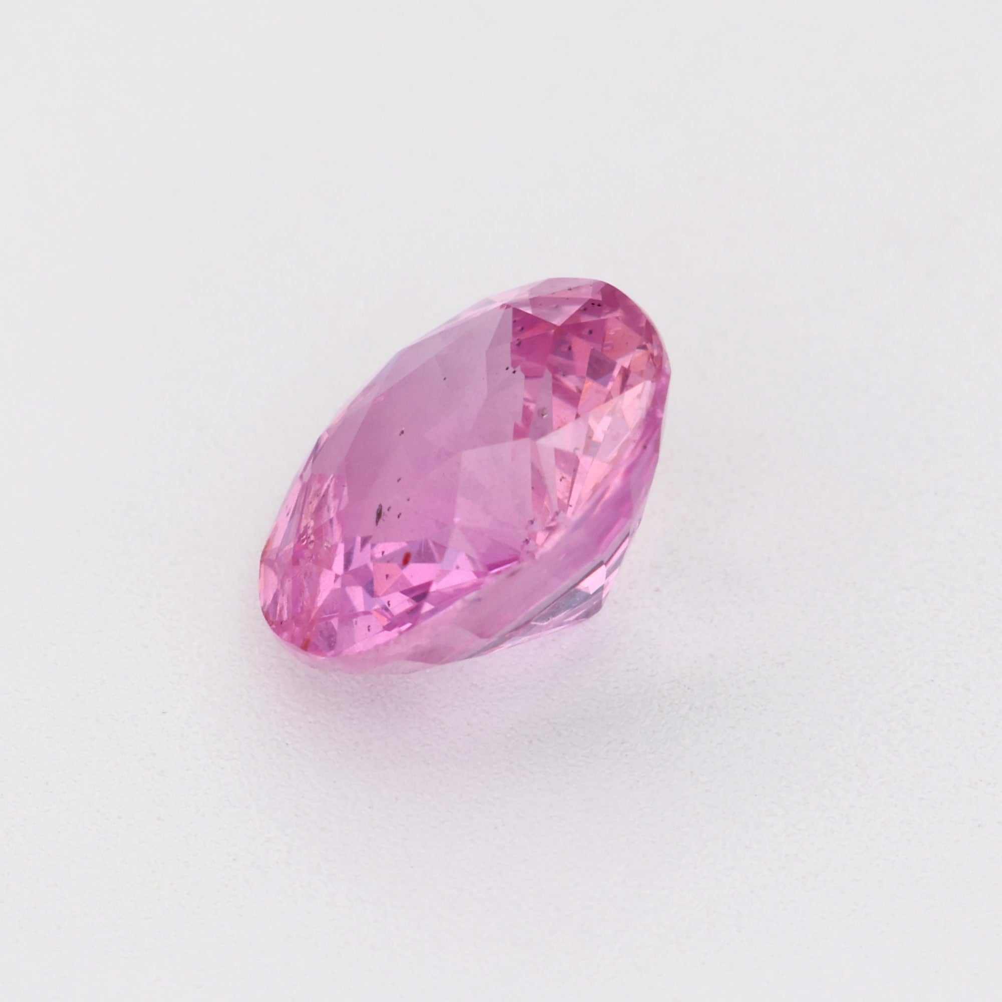 1.15 ct natural untreated Ceylon pink sapphire gemstone with brilliant cut and vibrant pink hue