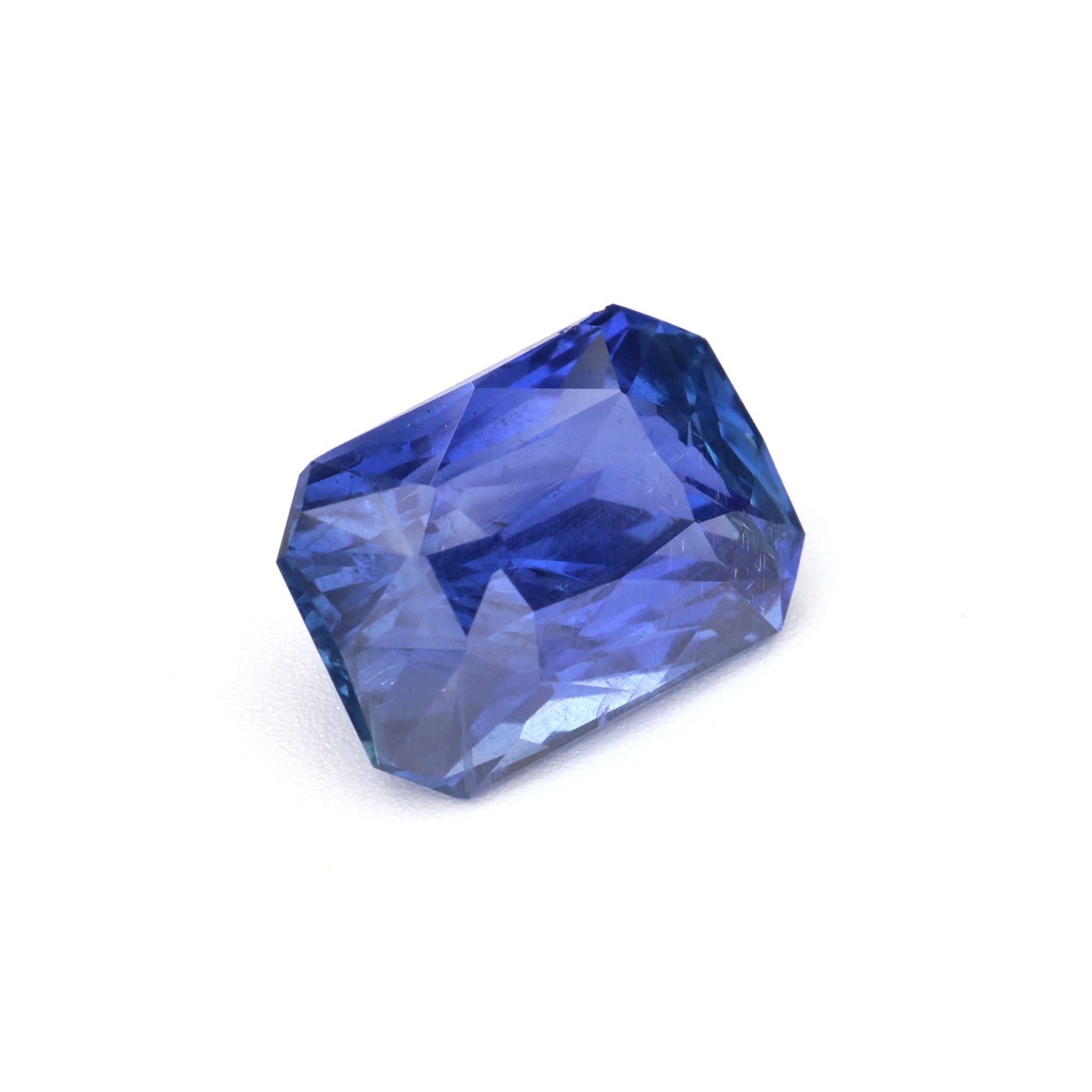 2.008 ct natural unheated Ceylon blue sapphire gemstone with deep blue hue and excellent clarity