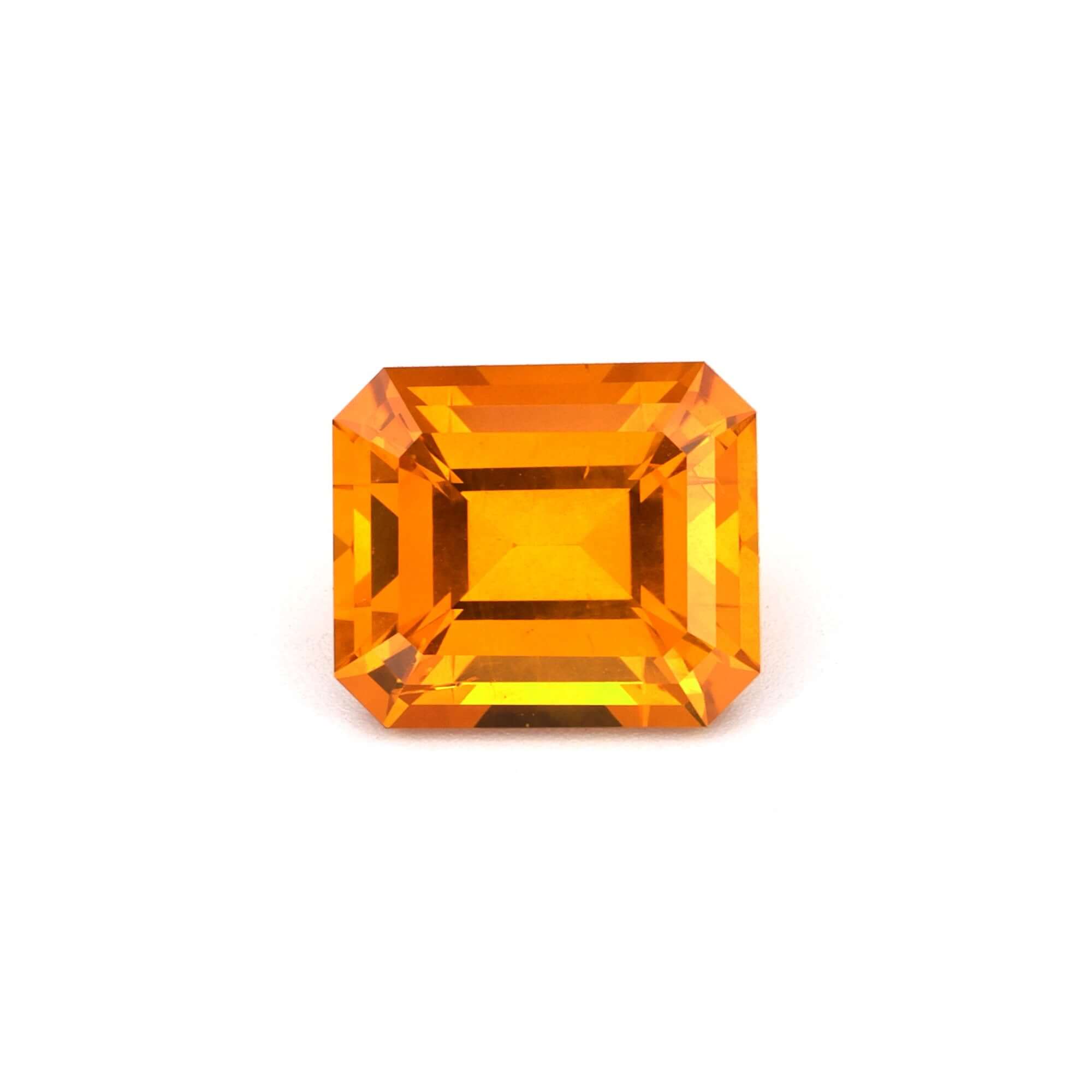 3.09 ct emerald cut orange sapphire GIA report GIA certification