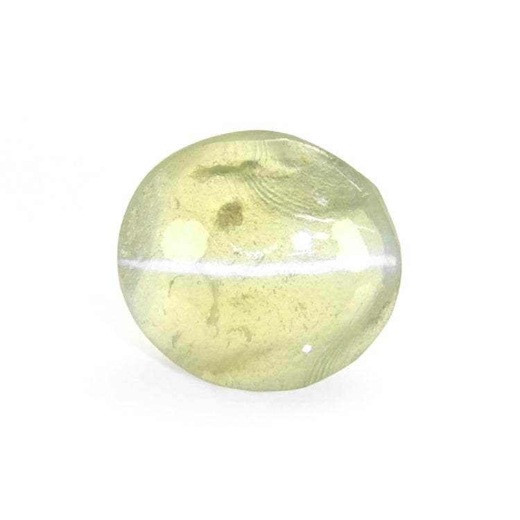 2.36 ct unheated Chrysoberyl Cats Eye gemstone showing sharp cat's eye effect and greenish hue