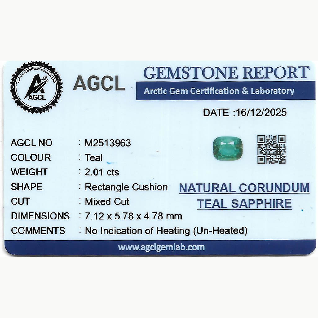 2.01 ct Teal Sapphire