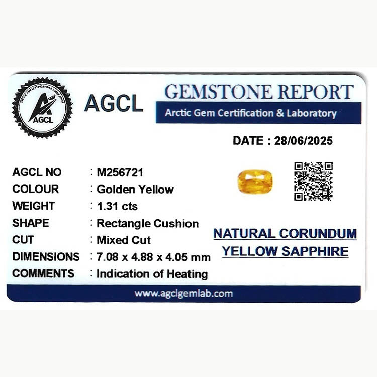 1.31 ct Golden Yellow Sapphire