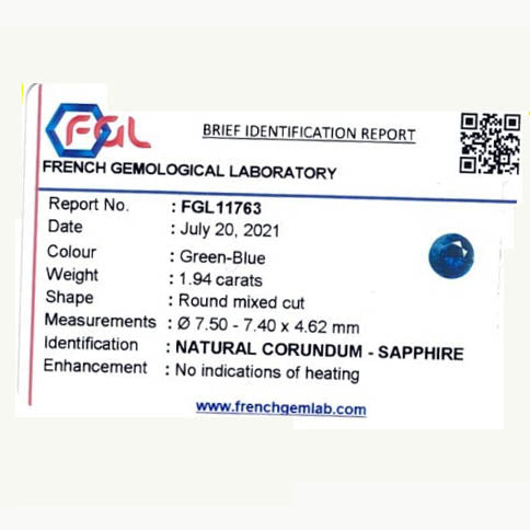 1.94ct Dark Blue Sapphire ~ Untreated