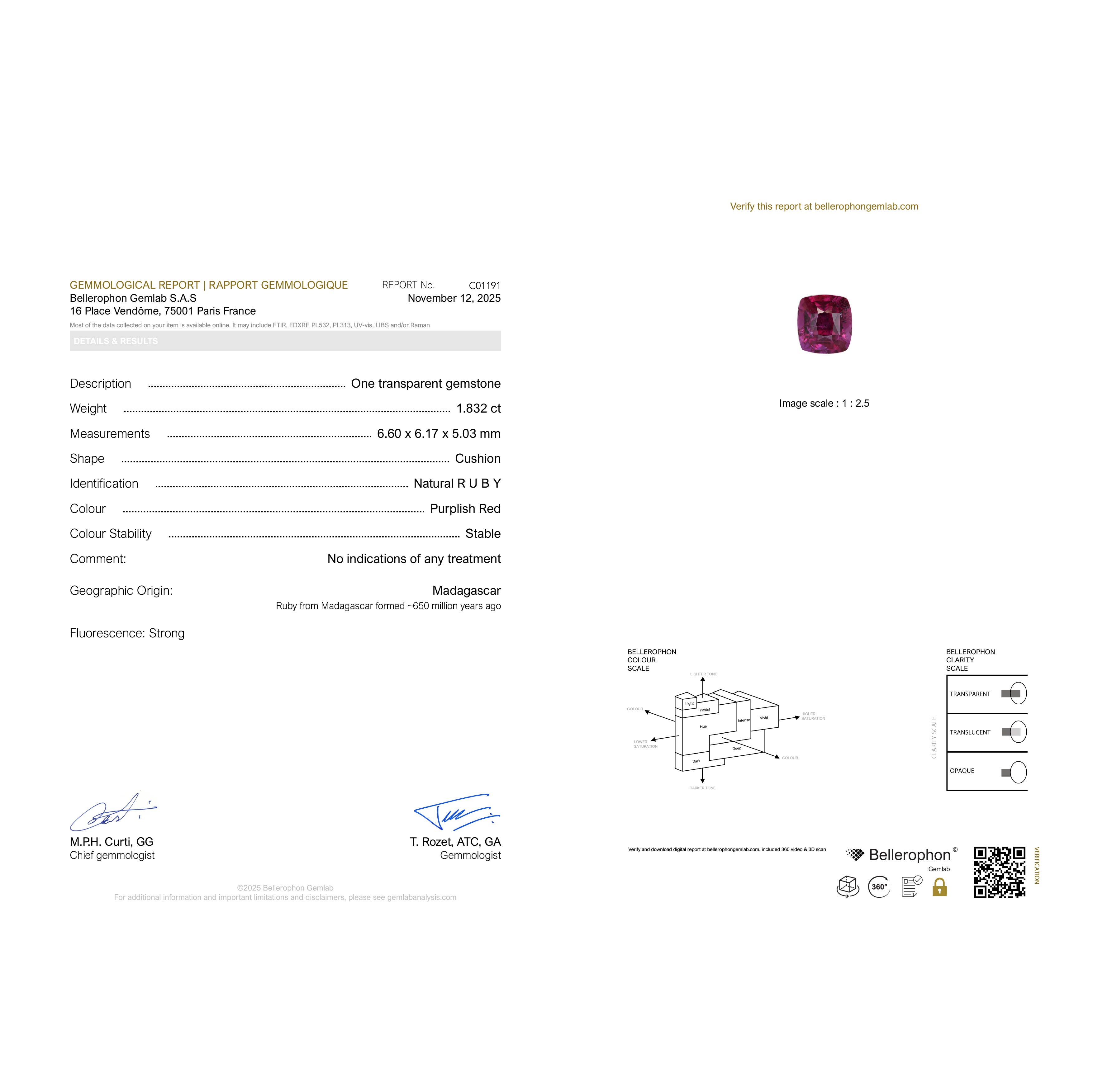 1.85 ct Ruby ~ Untreated