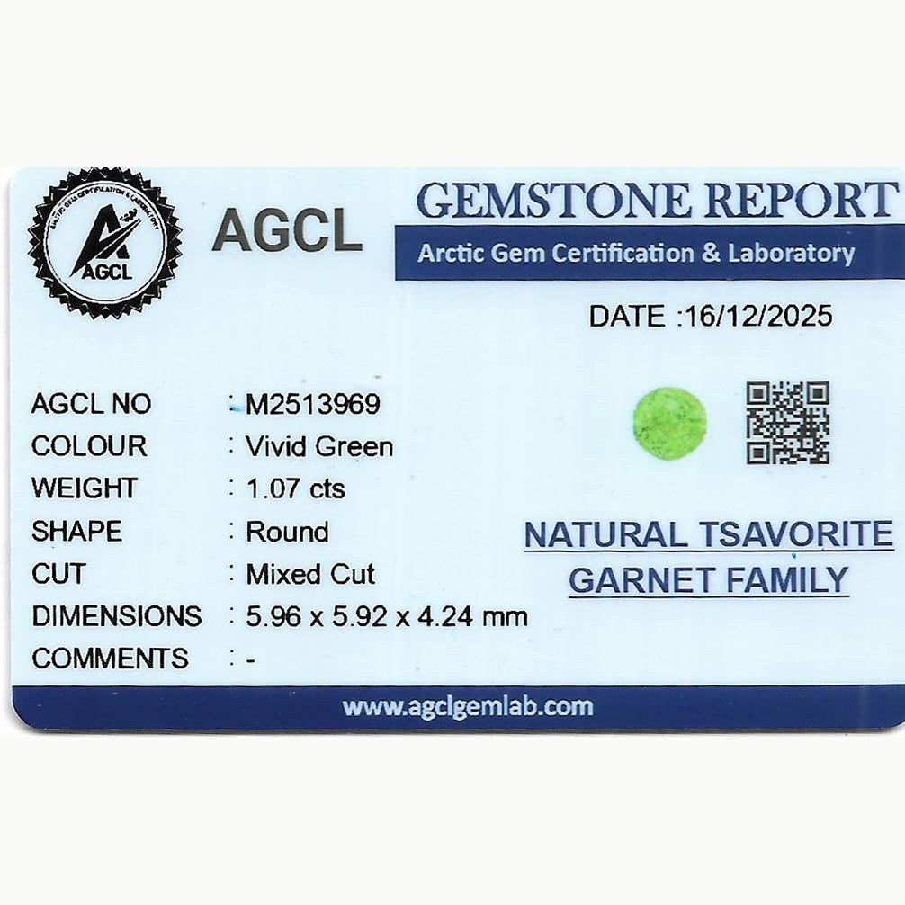 1.07 ct Tsavorite garnet