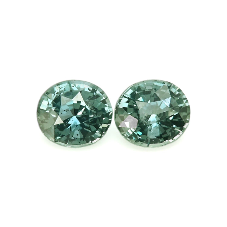1.50 ctw Teal Sapphire ~ matched pair