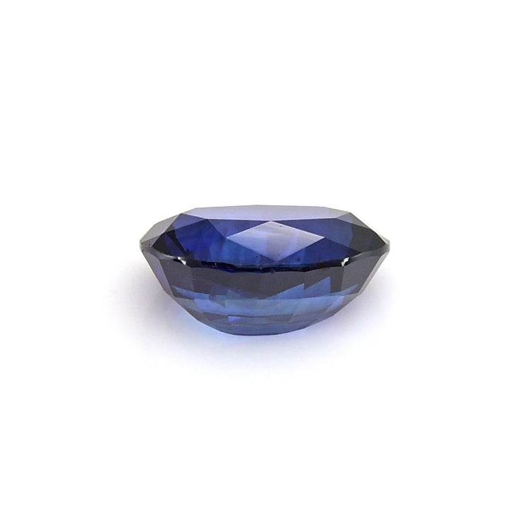 1.37 carat oval royal blue sapphire gemstone with excellent clarity and brilliance from Sri Lanka