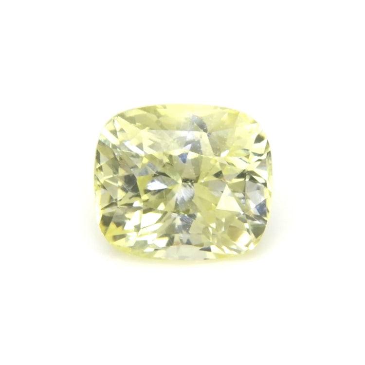 2.48 ct pale yellow untreated sapphire gem with excellent clarity and natural golden hue