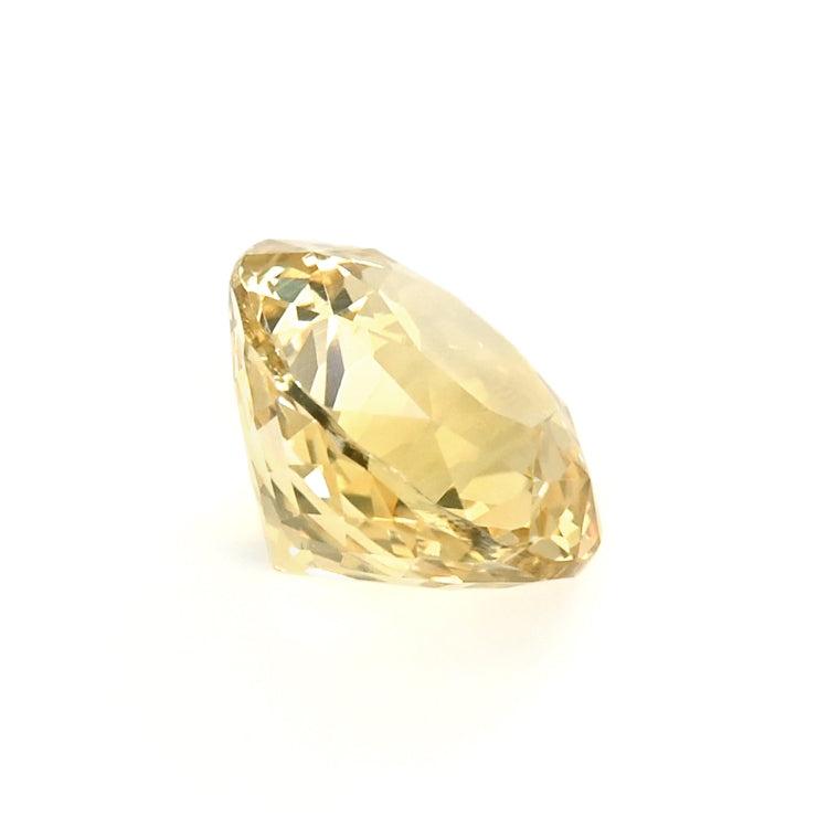 1.21 ct untreated Yellow Sapphire gemstone with natural golden hue and excellent clarity