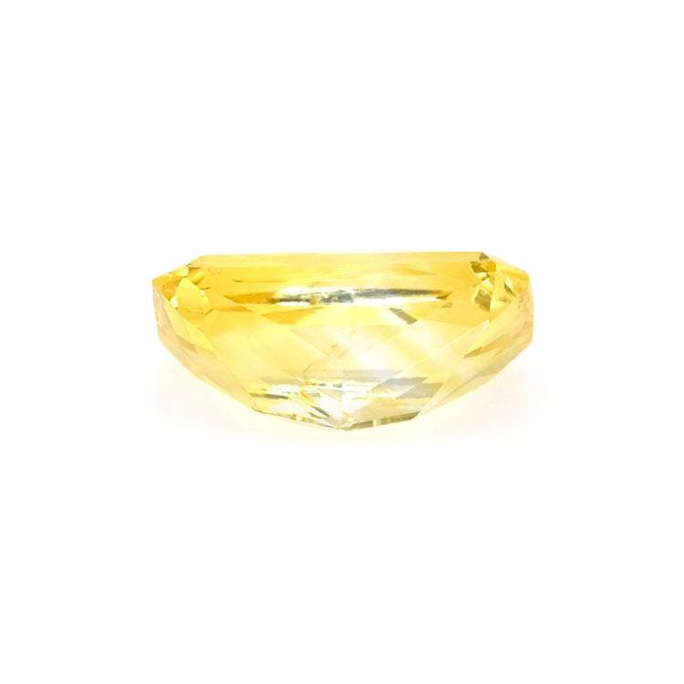 1.00 ct yellow sapphire gemstone with radiant cut and vibrant golden hue showcasing excellent clarity and brilliance