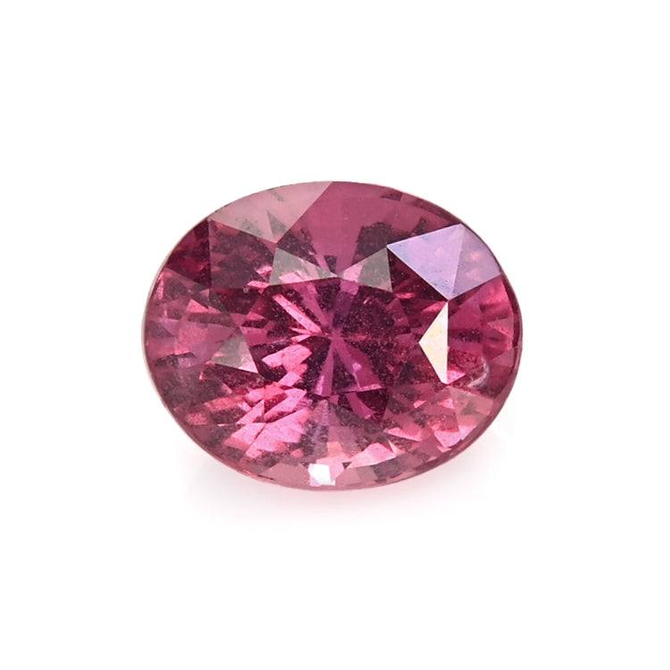 2.20 ct pink sapphire round cut gemstone from Ceylon with excellent clarity and brilliant pink hue