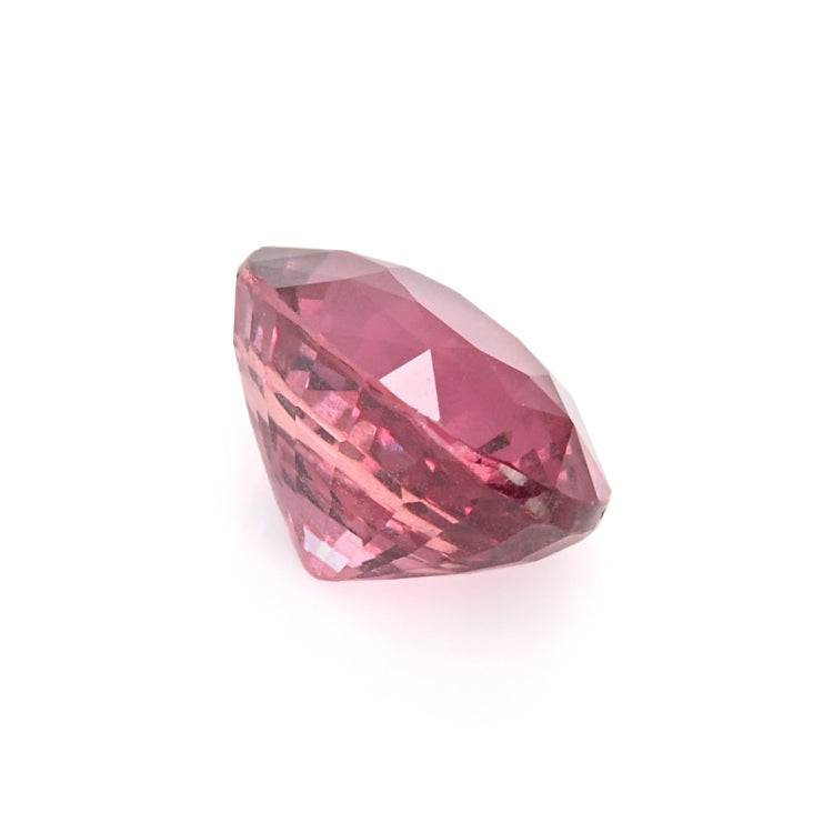 2.20 ct pink sapphire round brilliant cut gem with vivid pink hue and excellent clarity from Ceylon