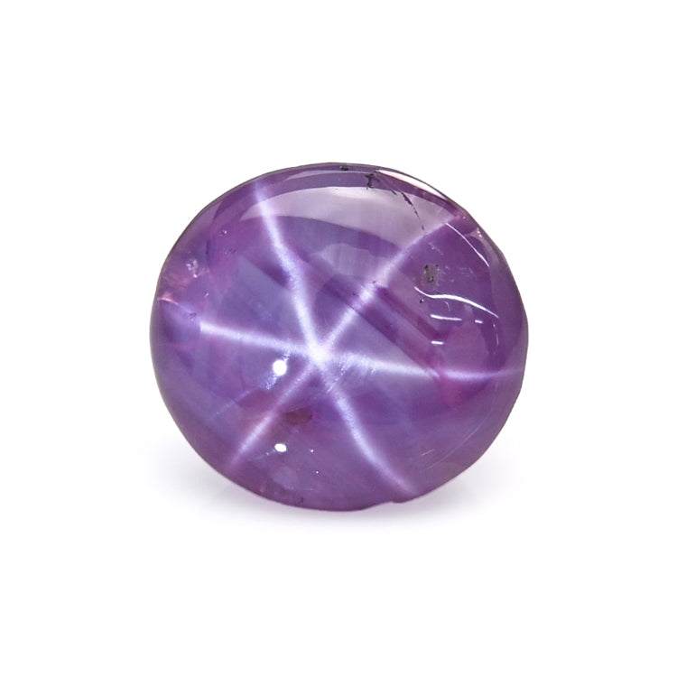 3.26 ct untreated purple star sapphire with six-ray asterism from Sri Lanka