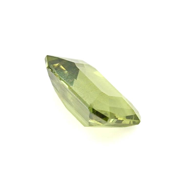 1.60 ct unheated natural green sapphire emerald cut gemstone from Ceylon with excellent clarity and deep green hue