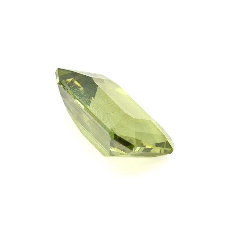1.60 ct unheated natural green sapphire emerald cut gemstone from Ceylon with excellent clarity and deep green hue