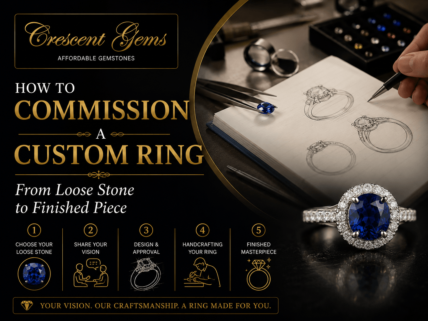 How to Commission a Custom Ring — From Loose Stone to Finished Piece