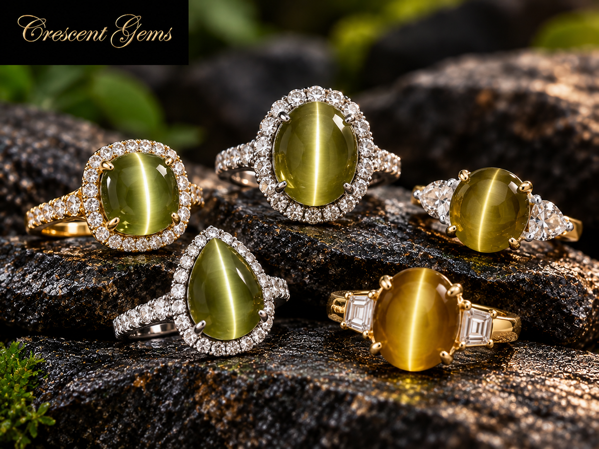 Chrysoberyl cats Eye Engagement ring