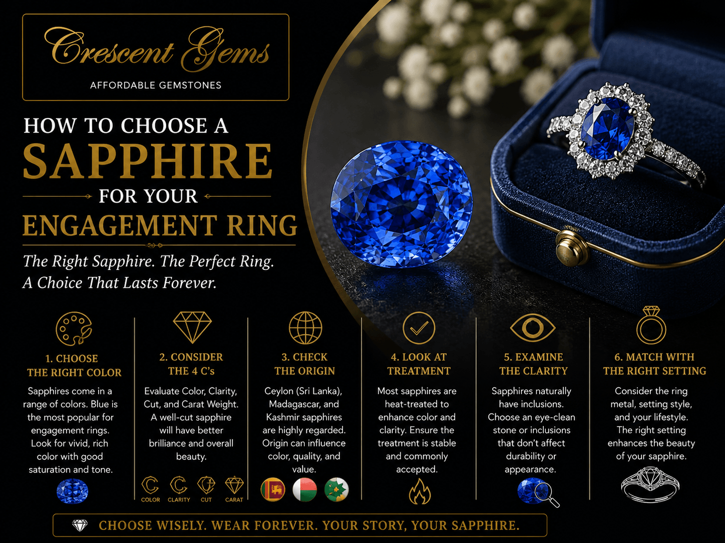 How to Choose a Sapphire for Your Engagement Ring