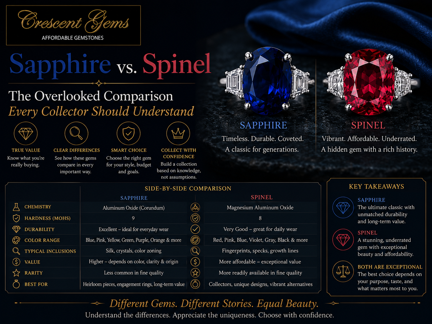 Sapphire vs. Spinel — The Overlooked Comparison Every Collector Should Understand