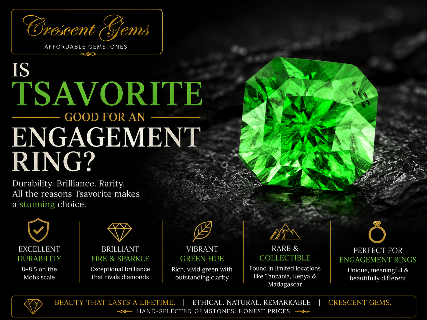 Is Tsavorite Good for an Engagement Ring?