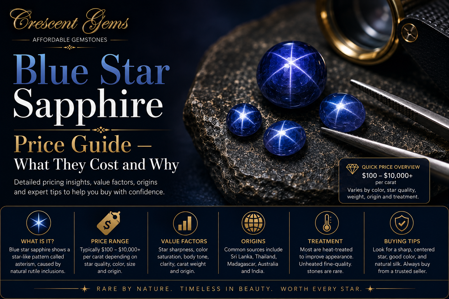 Blue Star Sapphire Price Guide — What They Cost and Why