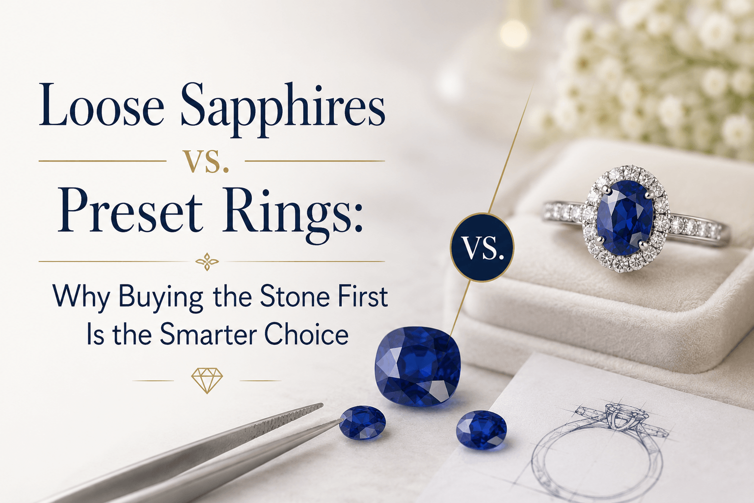 Loose Sapphire Vs Preset Rings