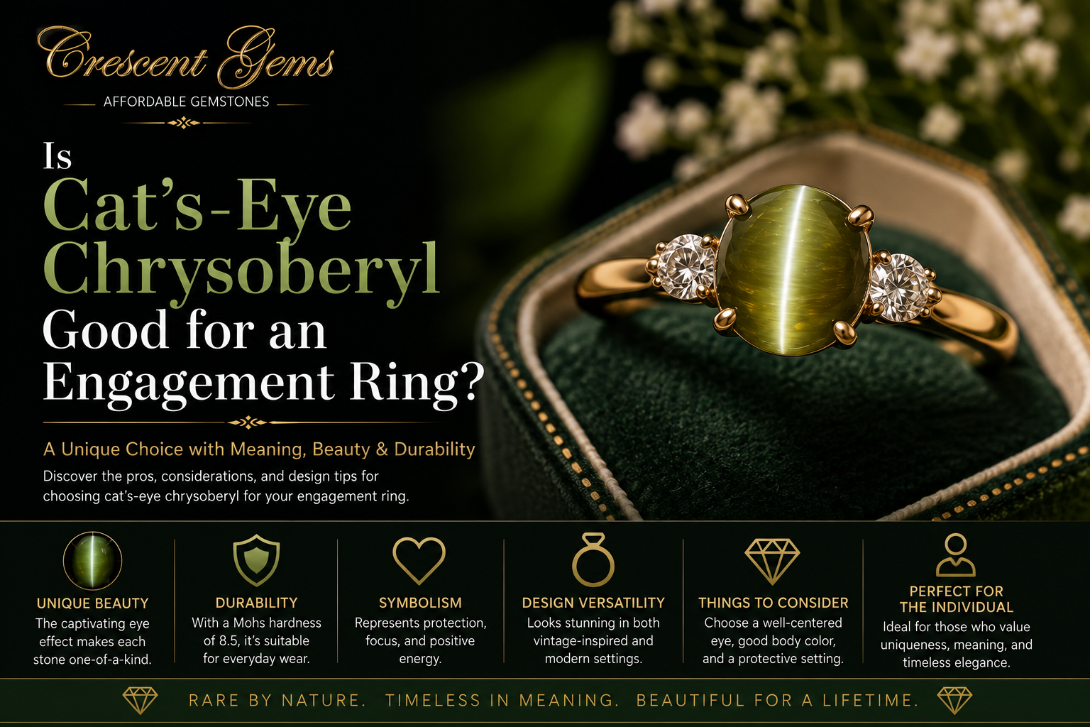 Is Cat's-Eye Chrysoberyl Good for an Engagement Ring?