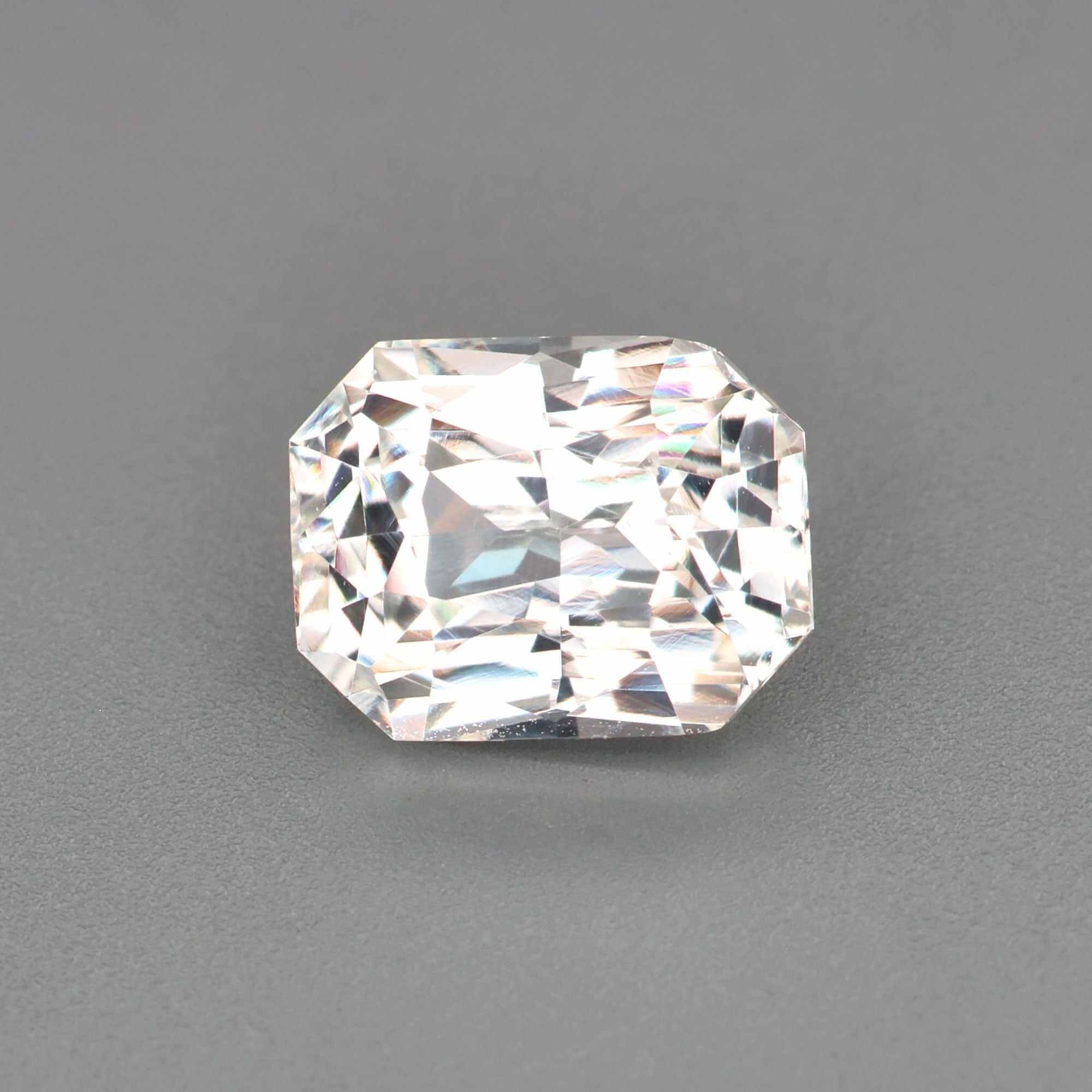 Close-up of a White Sapphire gemstones showcasing the timeless elegance of white sapphires in jewelry