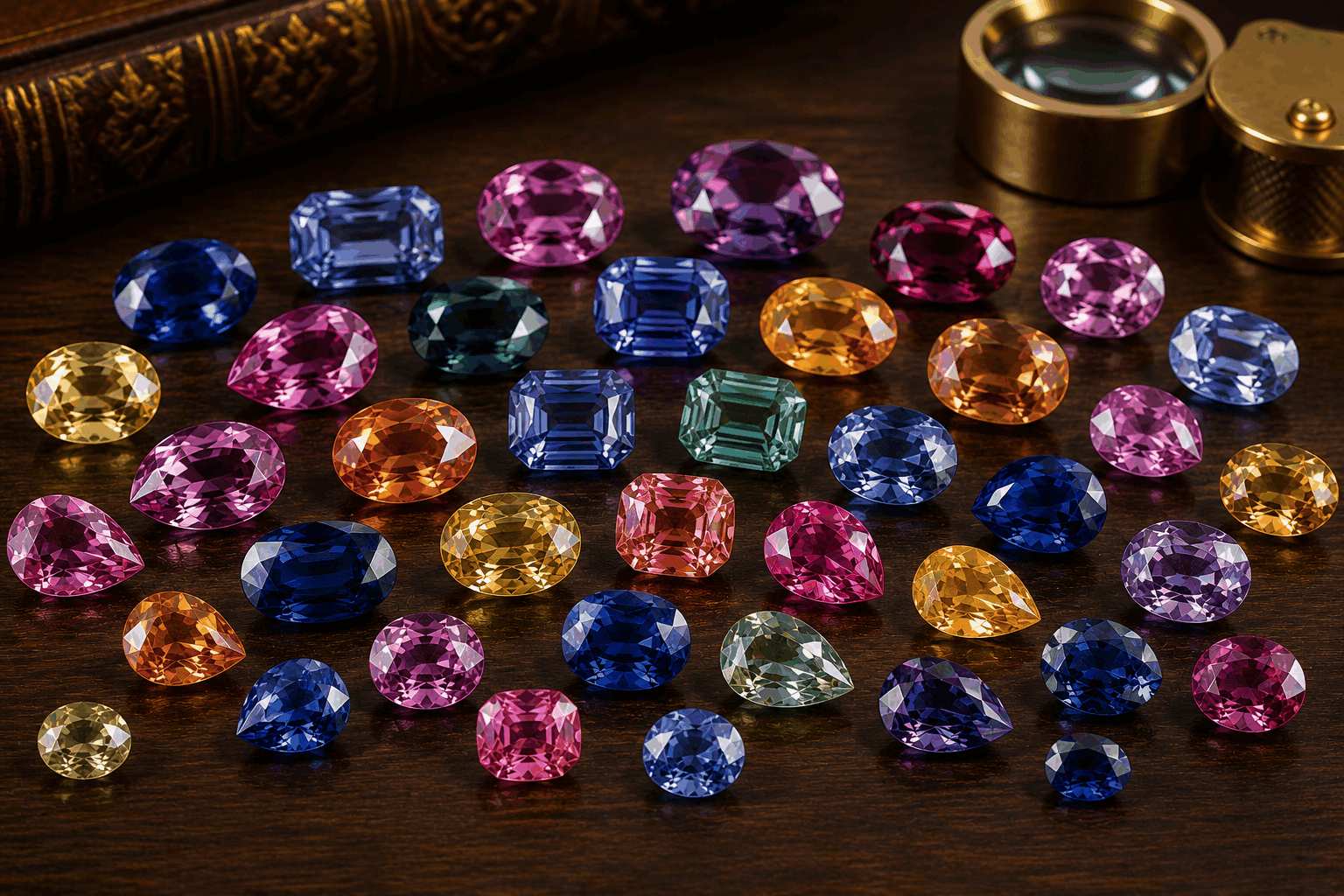 Investment gemstones colorful precious gemstones symbolizing investing in gemstones and building value through precious stones