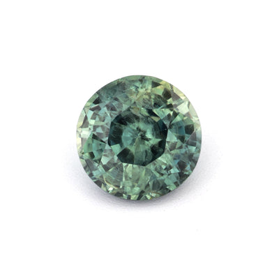 1.31 Ct natural unheated green sapphire gemstone with brilliant cut and vivid color