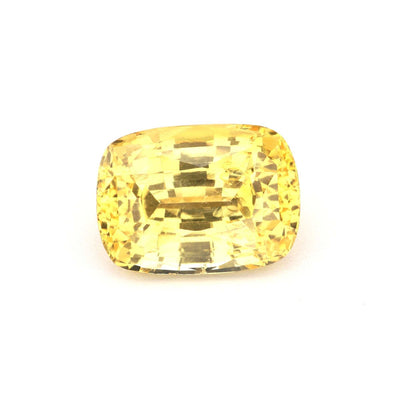 2.175 ct unheated natural yellow sapphire gem from Sri Lanka with golden hue and high clarity