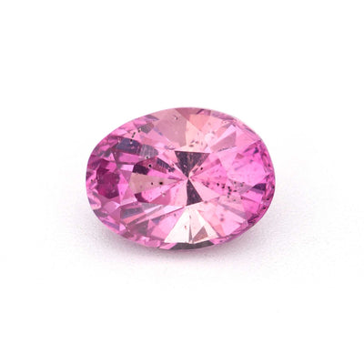1.05 ct natural untreated Ceylon pink sapphire gemstone with soft pink hue and brilliant cut